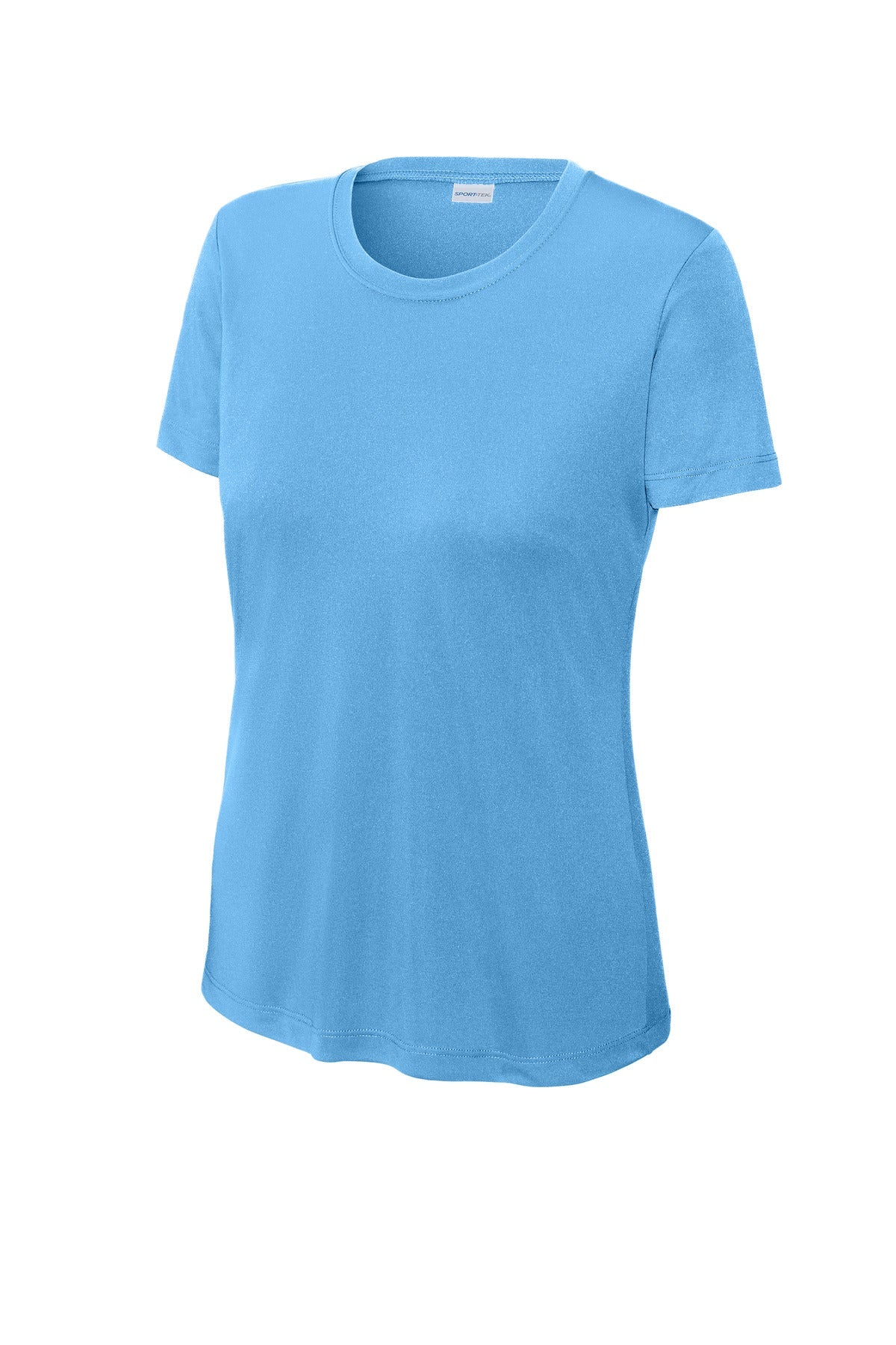 Front View of Carolina Blue Sport-Tek Women's PosiCharge Competitor Tee. LST350