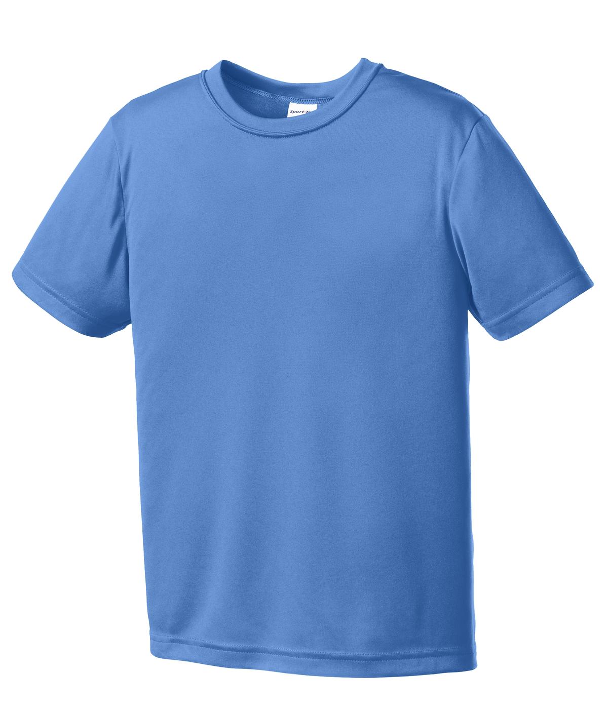 Front View of Carolina Blue Sport-Tek Youth PosiCharge Competitor Tee. YST350