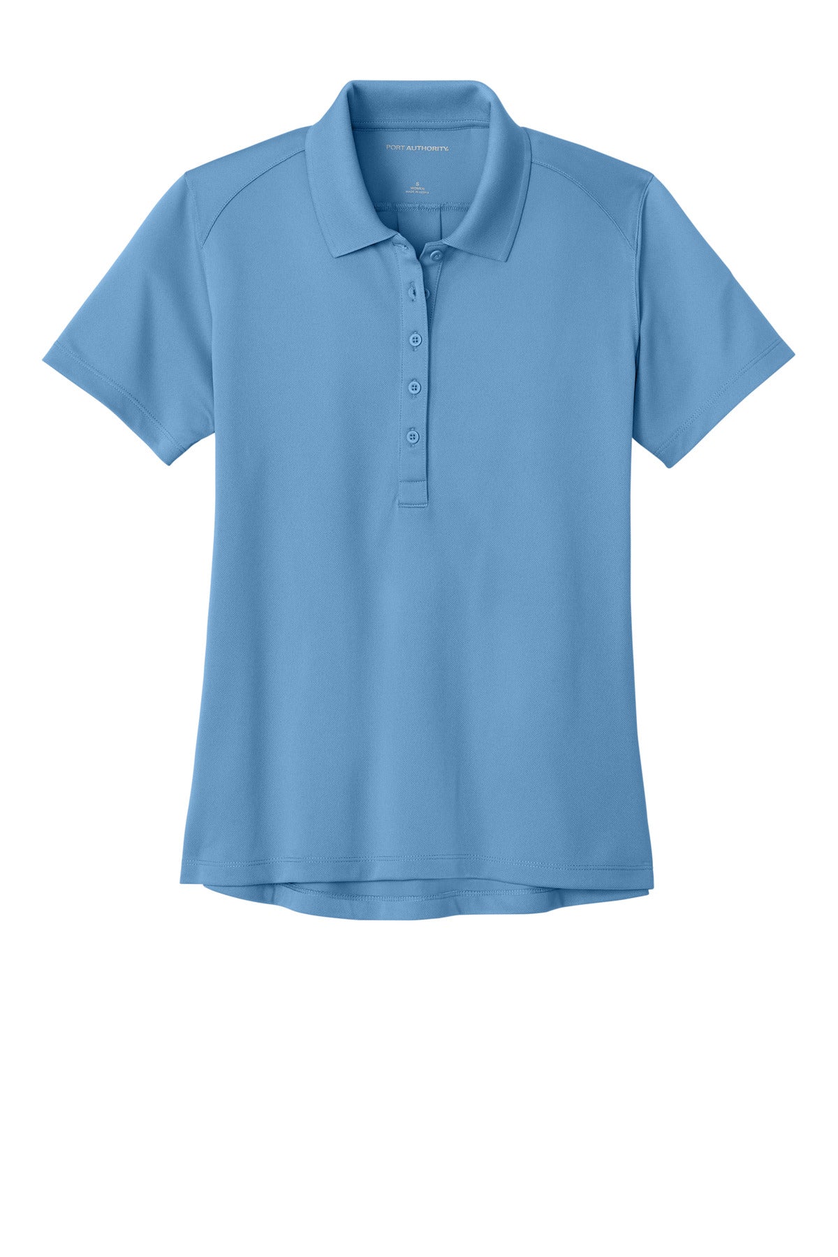 Front View of CarolinaBl Port Authority Women's Wearever Performance Pique Polo LK240