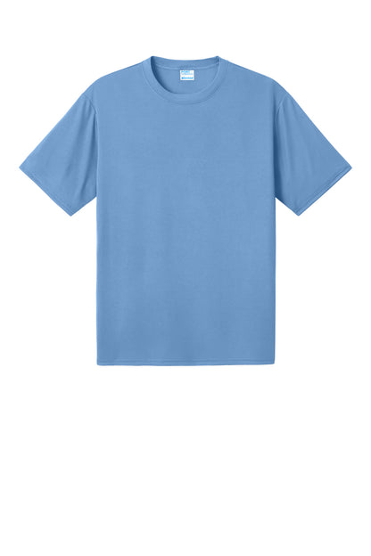 Front View of CarolinaBl Port & Co PosiPrint Performance Tee PC380DTG