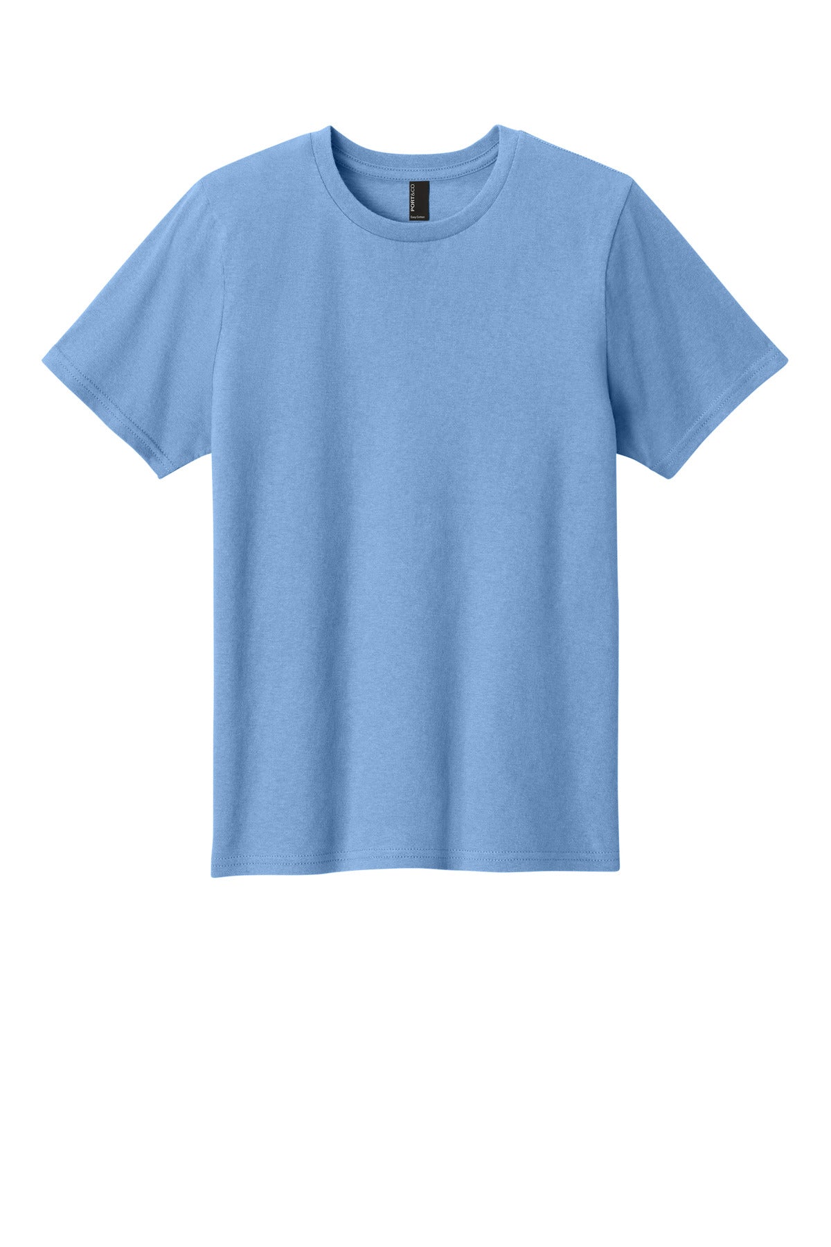 Front View of CarolinaBl Port & Co Youth Easy Cotton Tee PC43Y