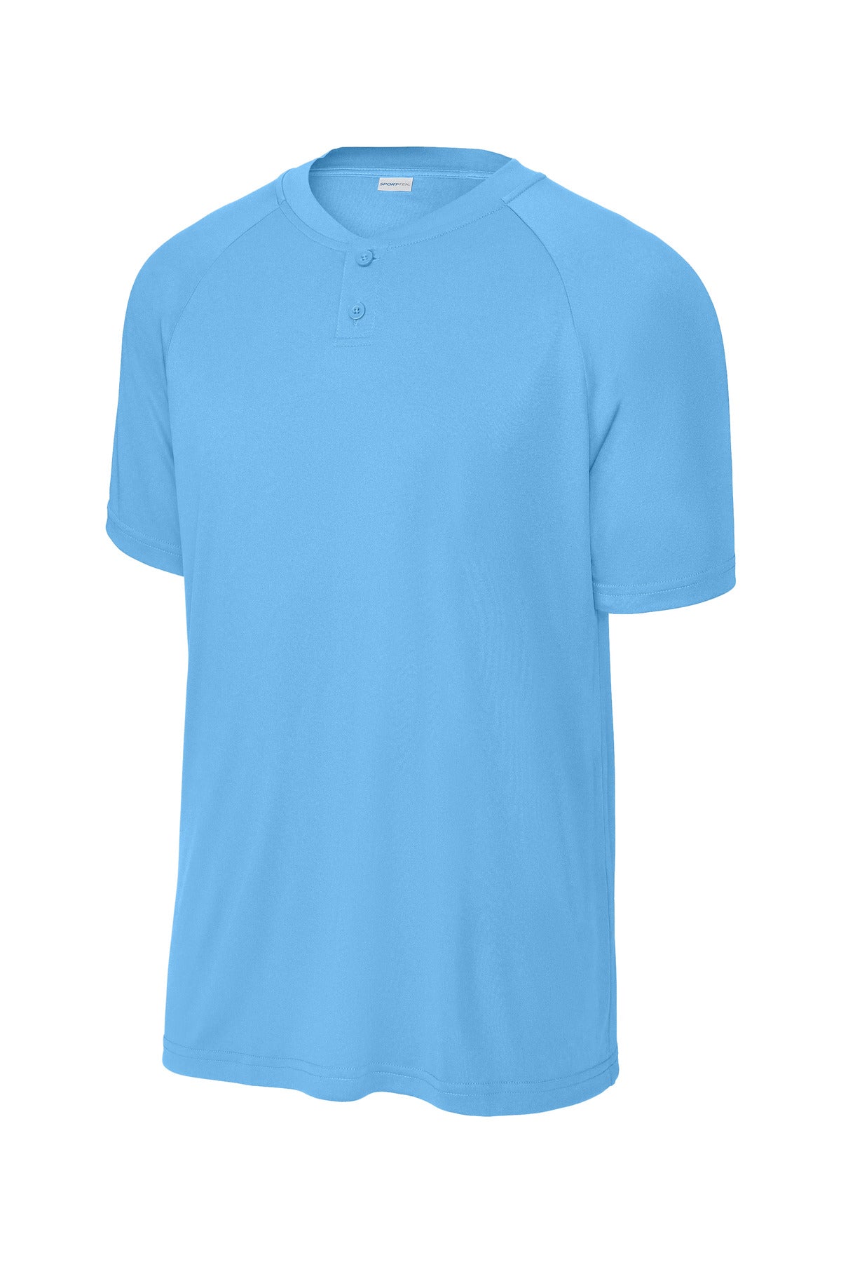 Front View of CarolinaBl Sport-Tek PosiCharge Competitor 2-Button Henley ST359