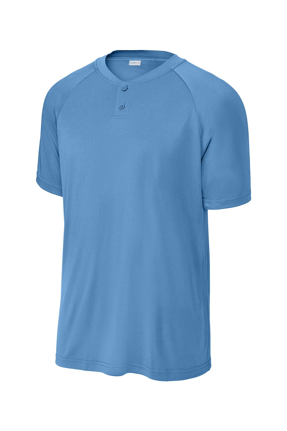 Front View of CarolinaBl Sport-Tek PosiCharge Competitor 2-Button Henley ST359