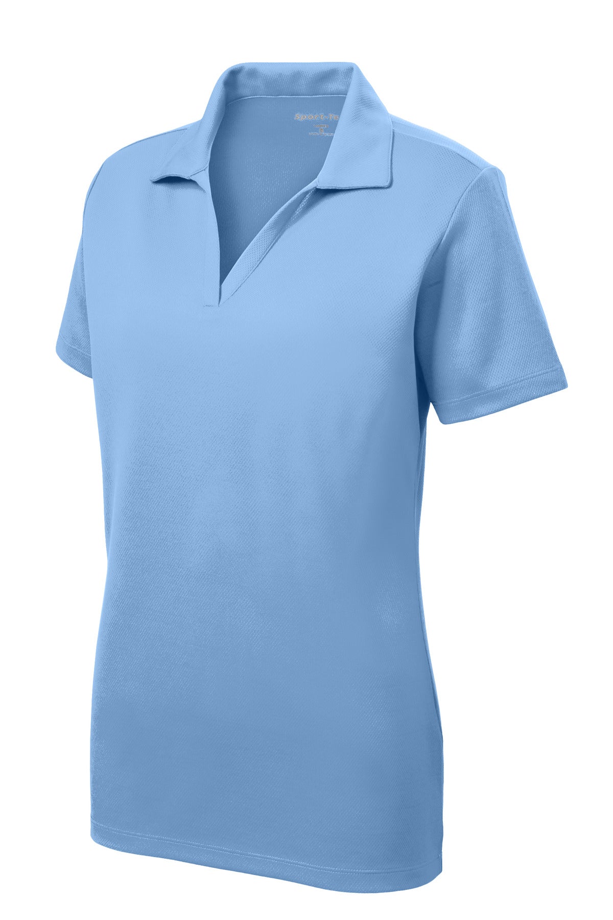 Front View of CarolinaBl Sport-Tek Women's PosiCharge RacerMesh Polo. LST640