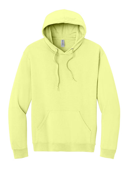 Front View of CelryJuice Jerzees Ultimate Unisex CVC Ring Spun Hooded Sweatshirt IC49M