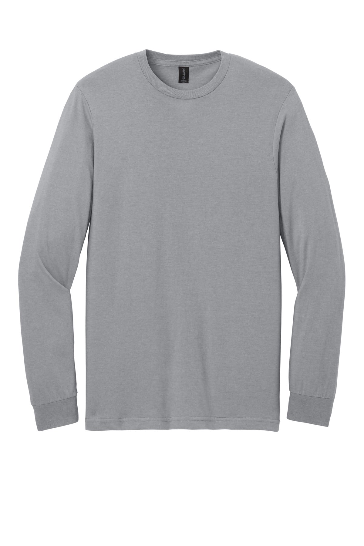 Front View of Cement Gildan Softstyle CVC Long Sleeve Tee 64440CVC
