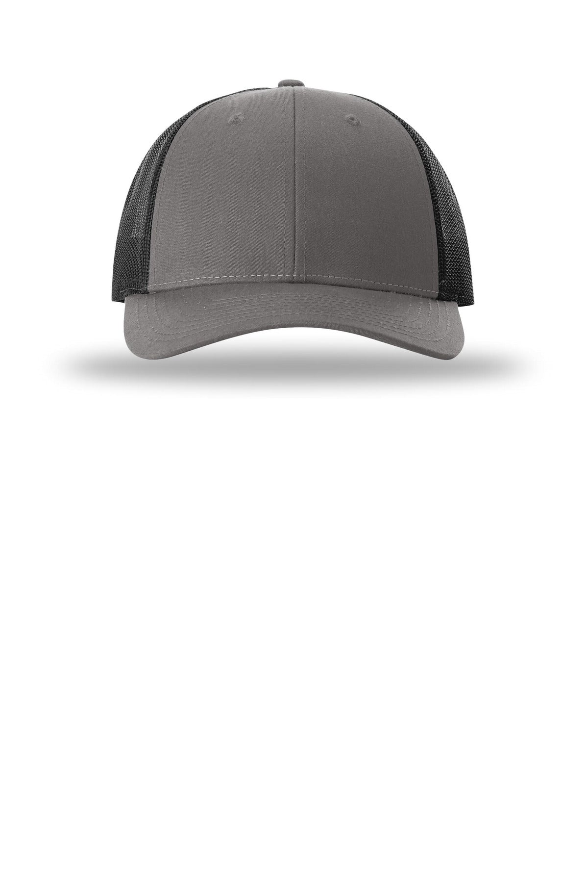 Front View of Char/Blk Richardson Low Pro Trucker 115