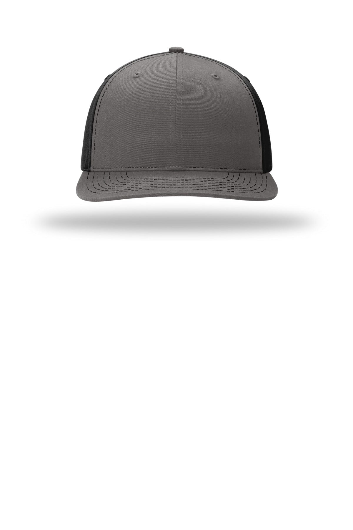Front View of Char/Blk Richardson Solid Twill Trucker 312