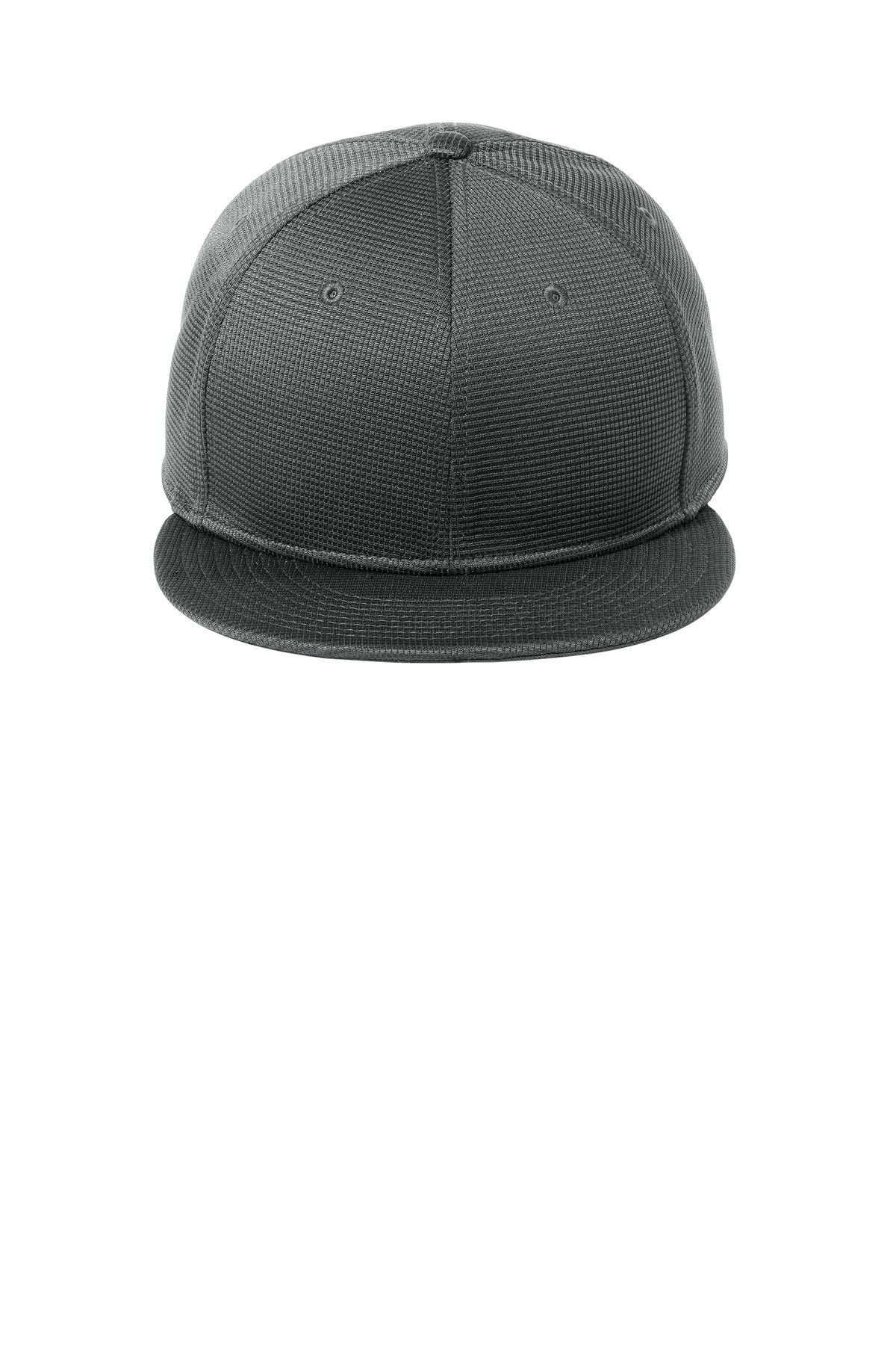 Front View of Charcoal New Era Pivot Flat Bill Snapback Cap NE409