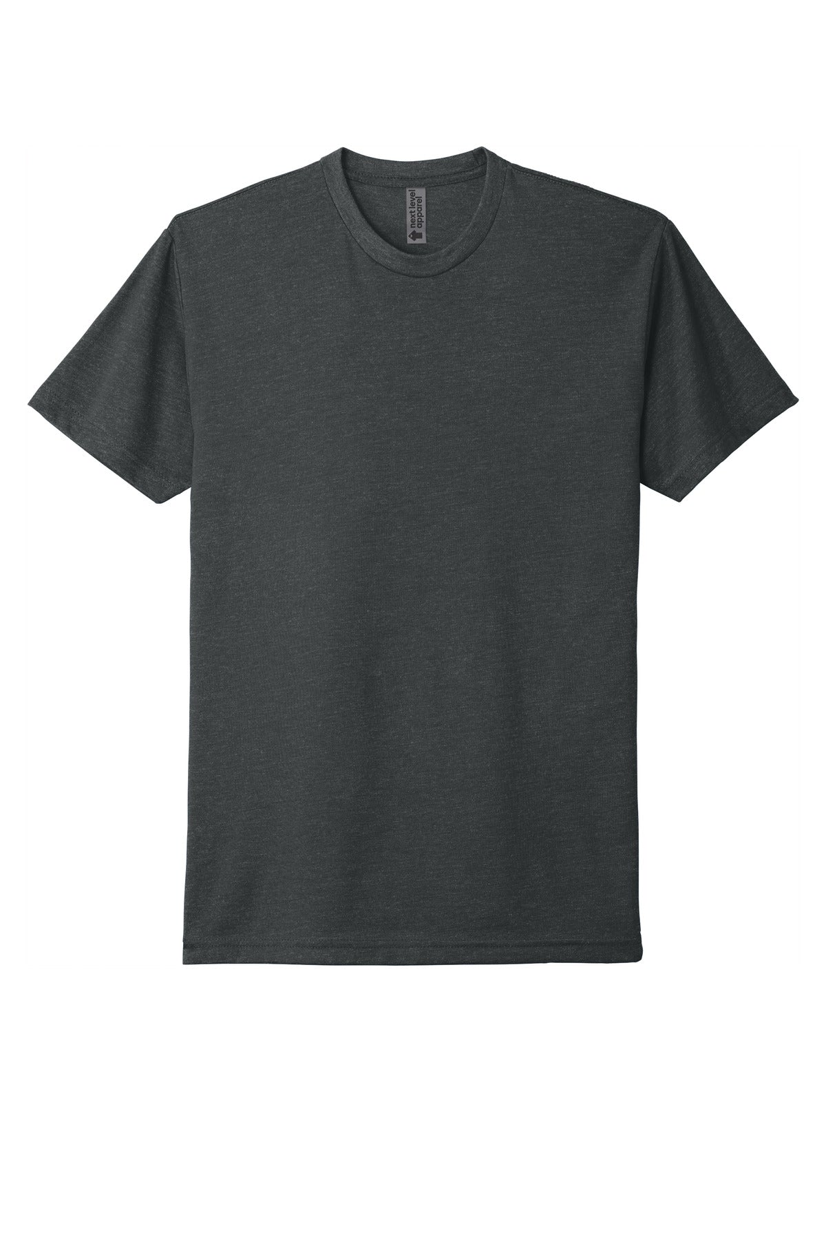 Front View of Charcoal Next Level Apparel Adult CVC Tee. NL6210