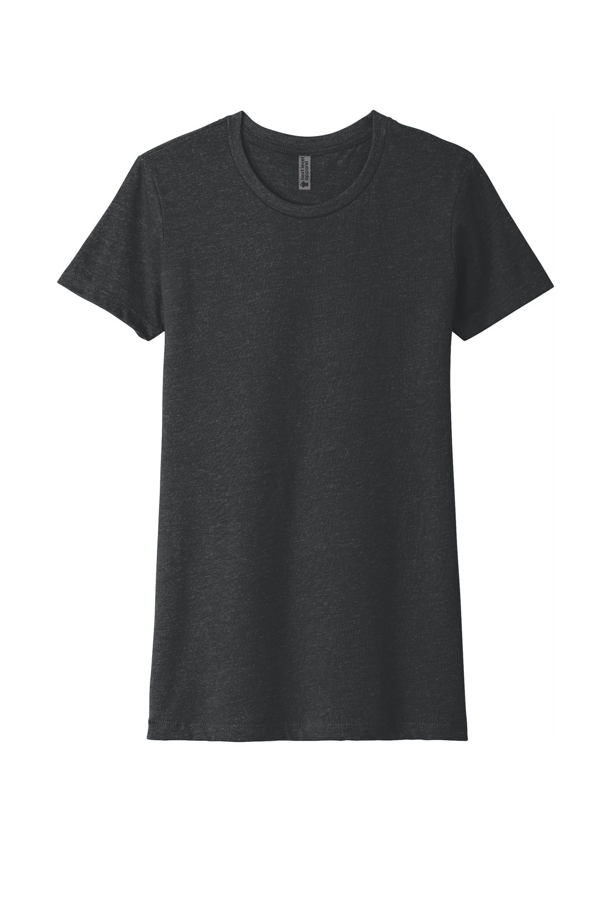 Front View of Charcoal Next Level Apparel Women's CVC Tee. NL6610