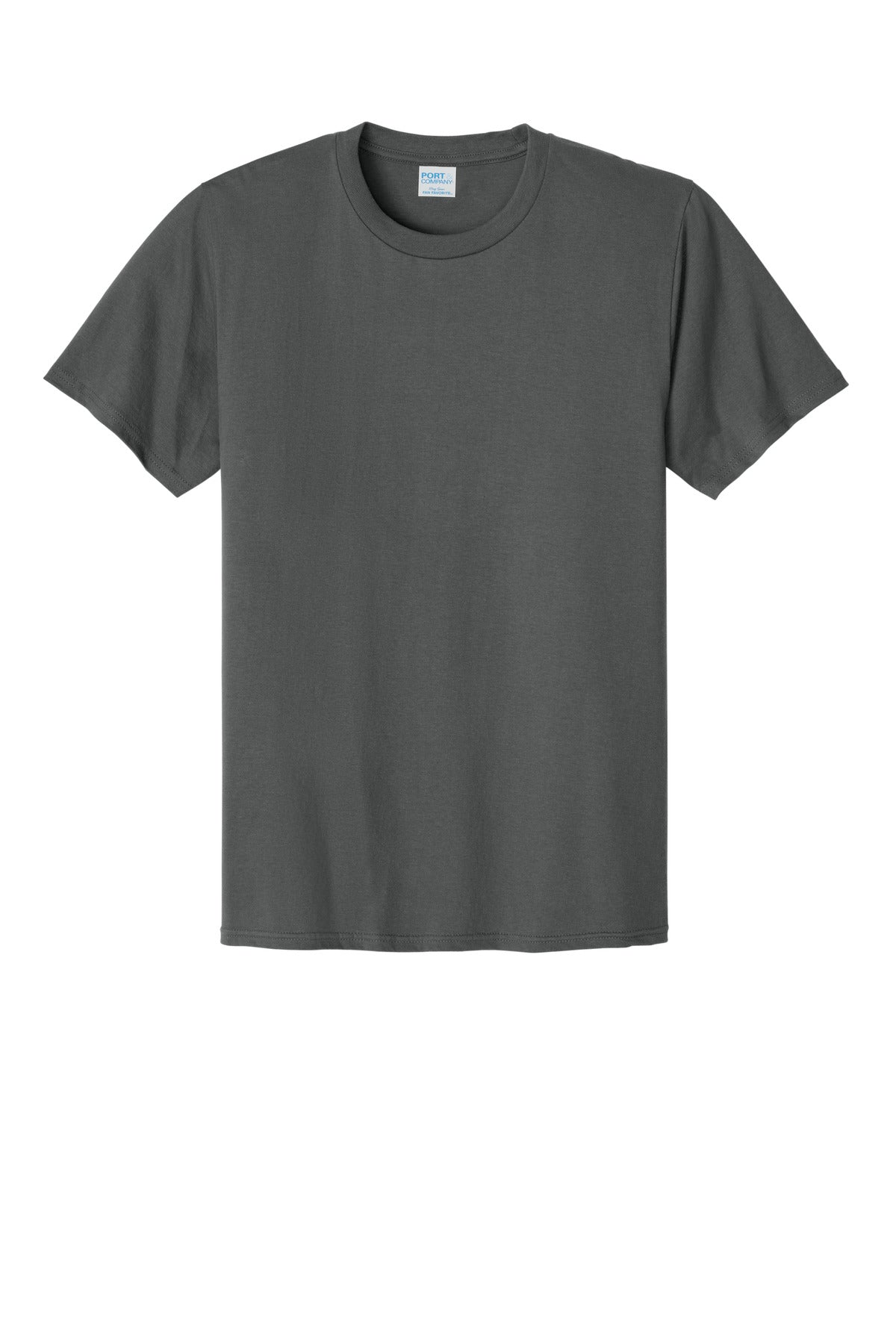 Front View of Charcoal Port & Co CVC Tee PC340
