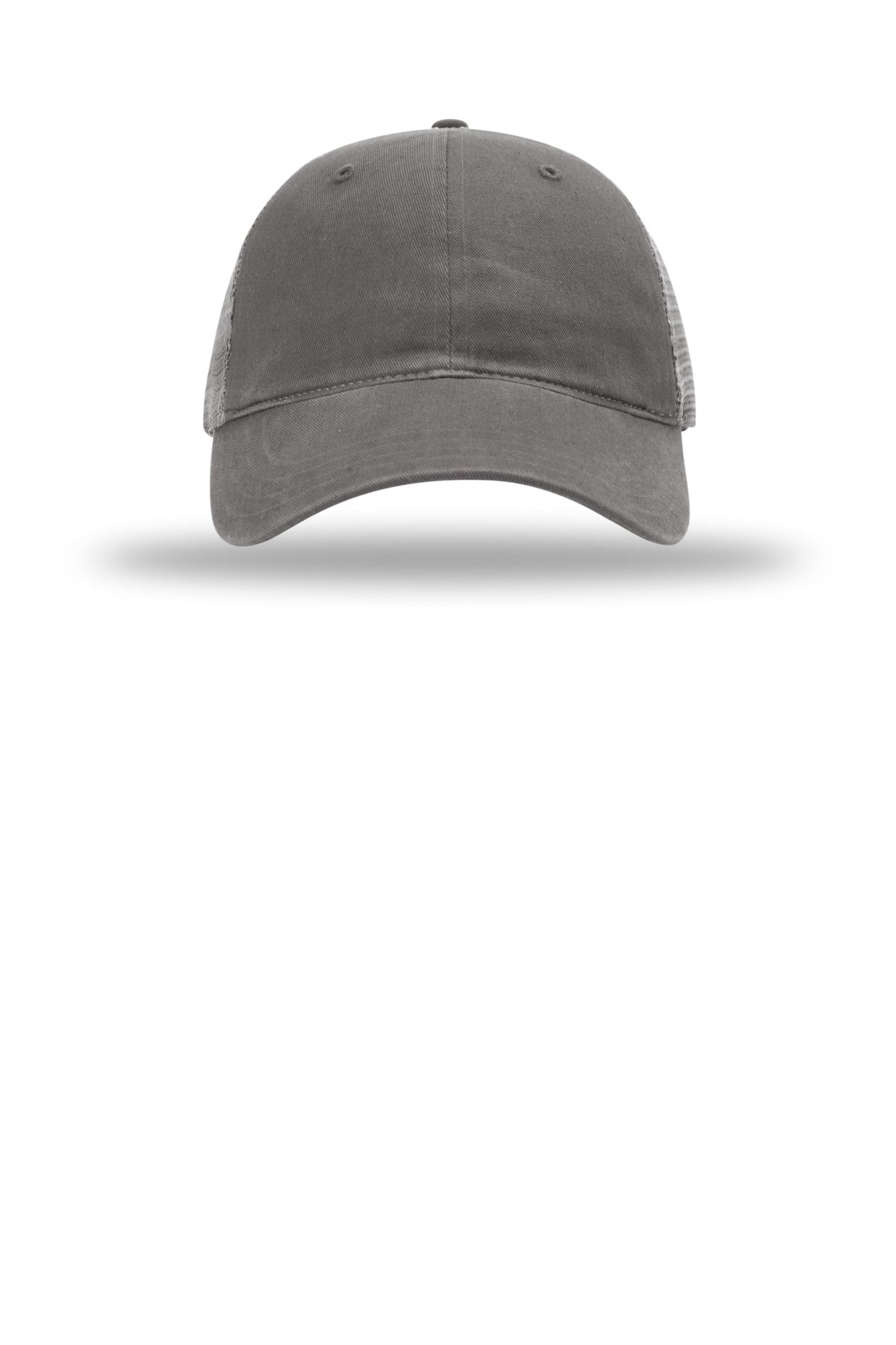 Front View of Charcoal Richardson Garment Washed Trucker 111
