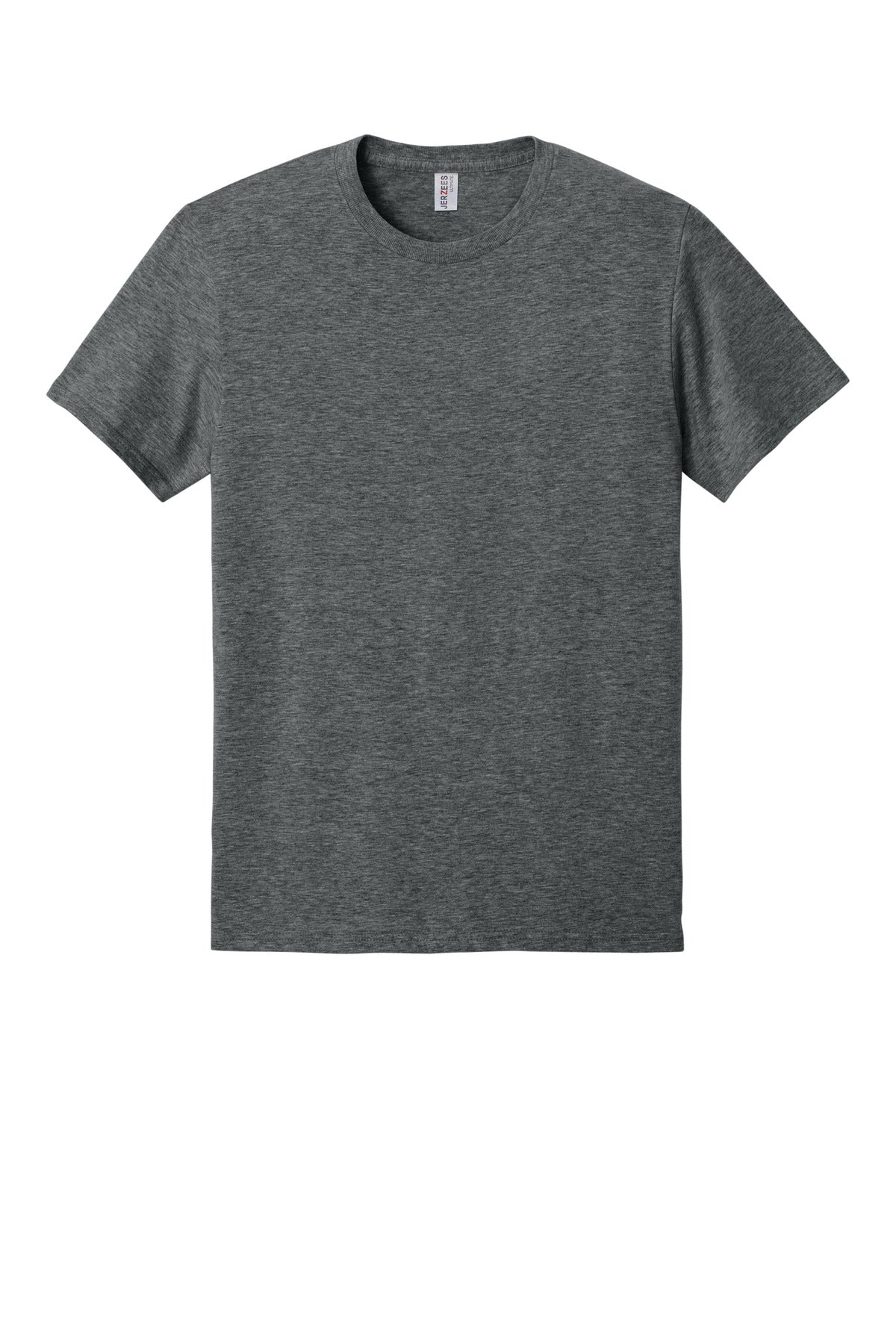 Front View of CharcoalHt Jerzees Ultimate Unisex Ring Spun T-Shirt IC46M