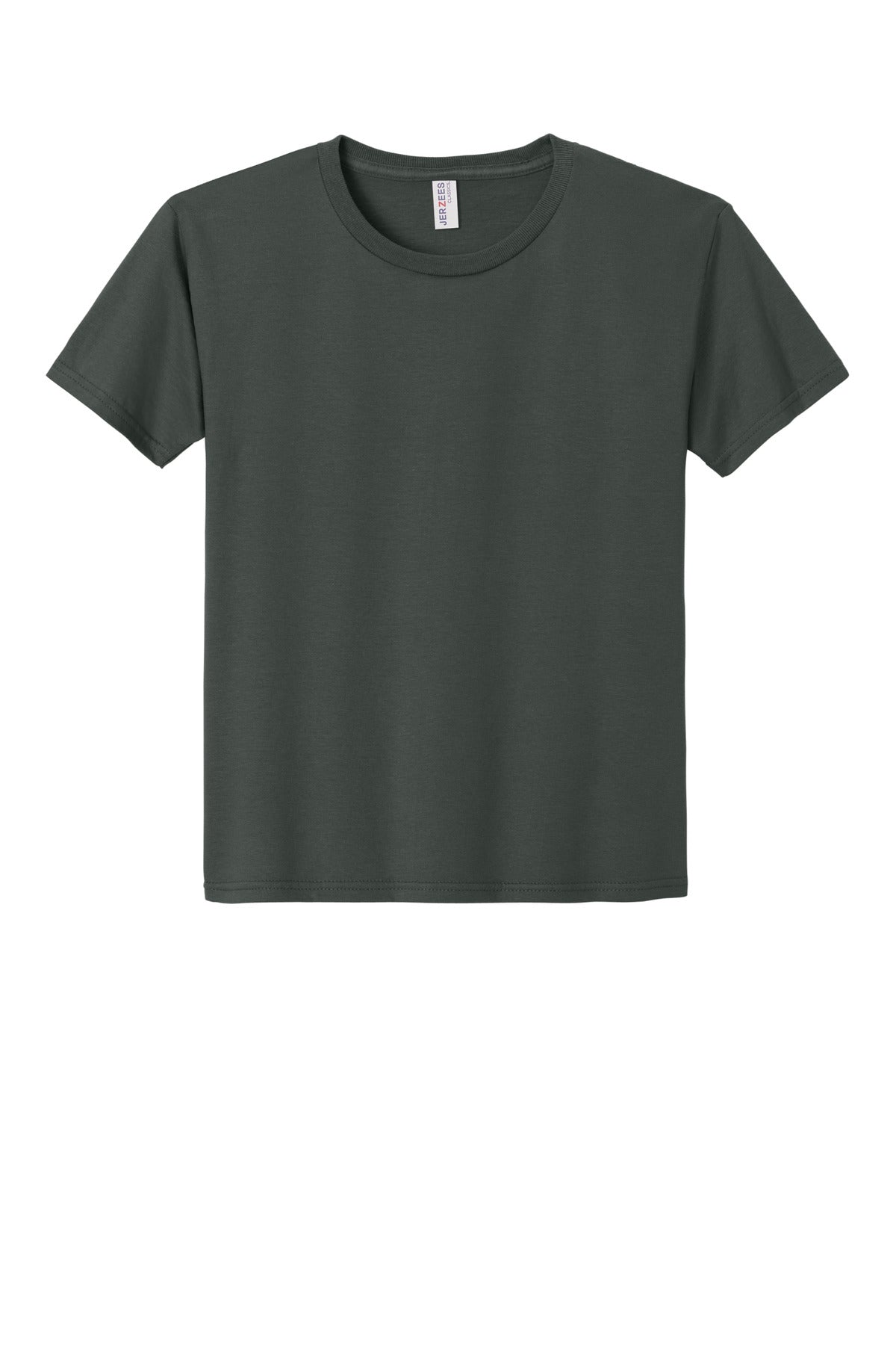 Front View of CharGrey Jerzees Classics Youth Cotton T-Shirt 363Y