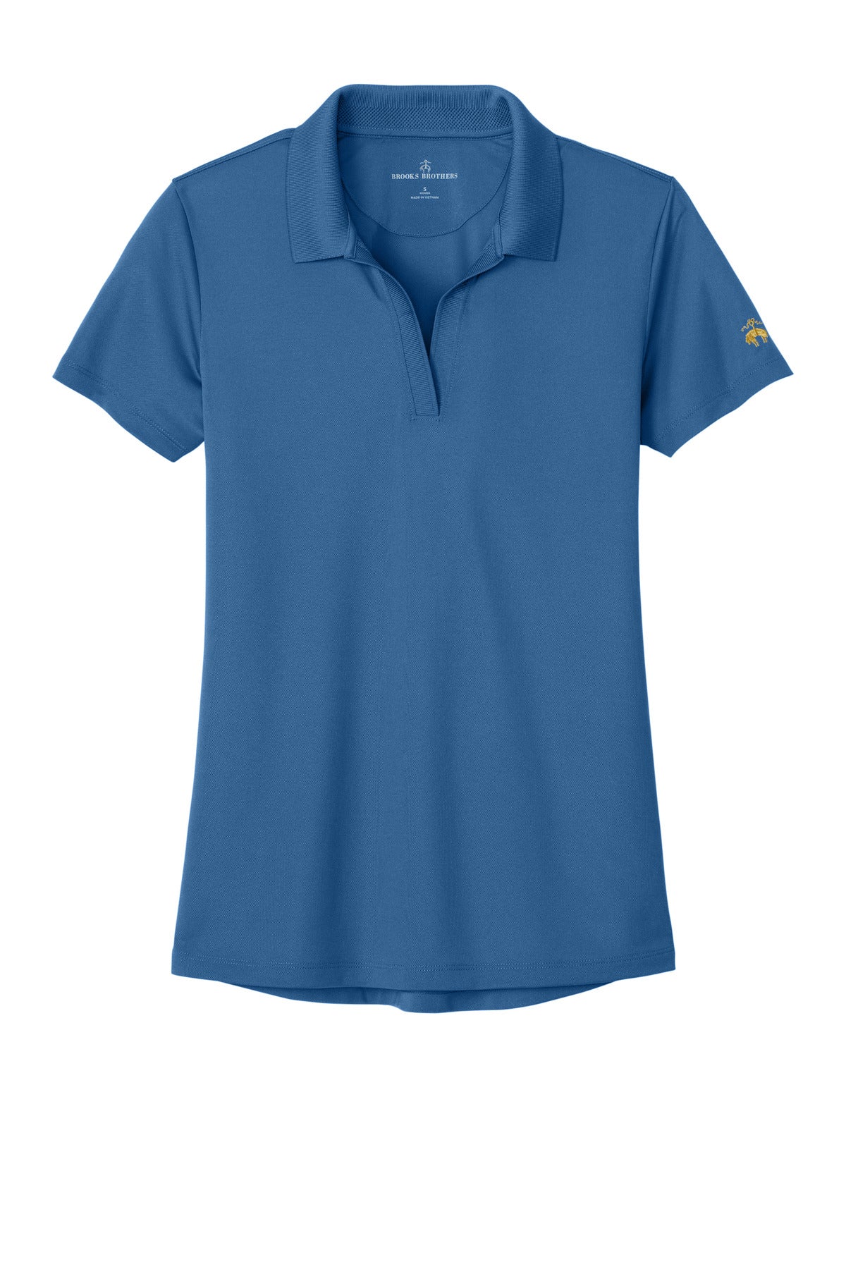Front View of CharterBlu Brooks Brothers Women's Mesh Pique Performance Polo BB18221