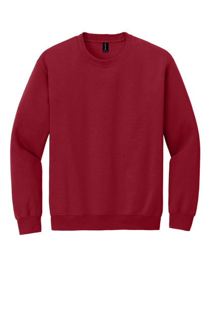 Front View of Cherry Red Gildan Heavy Blend Crewneck Sweatshirt. 18000