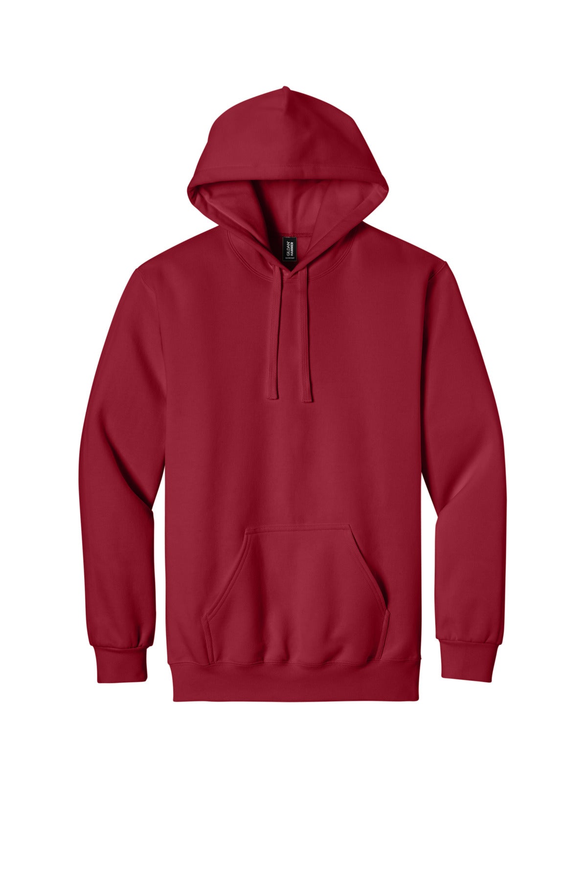 Front View of CherryRed Gildan Hammer Maxweight Hooded Sweatshirt 19500