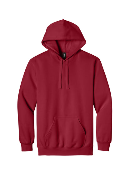 Front View of CherryRed Gildan Hammer Maxweight Hooded Sweatshirt 19500