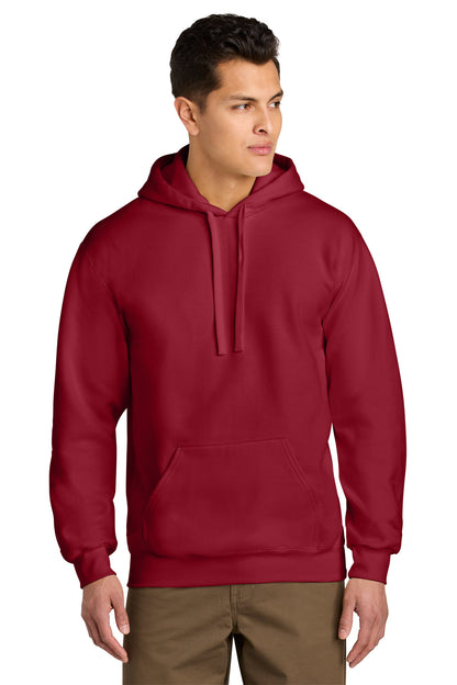 Front View of CherryRed Gildan Hammer Maxweight Hooded Sweatshirt 19500