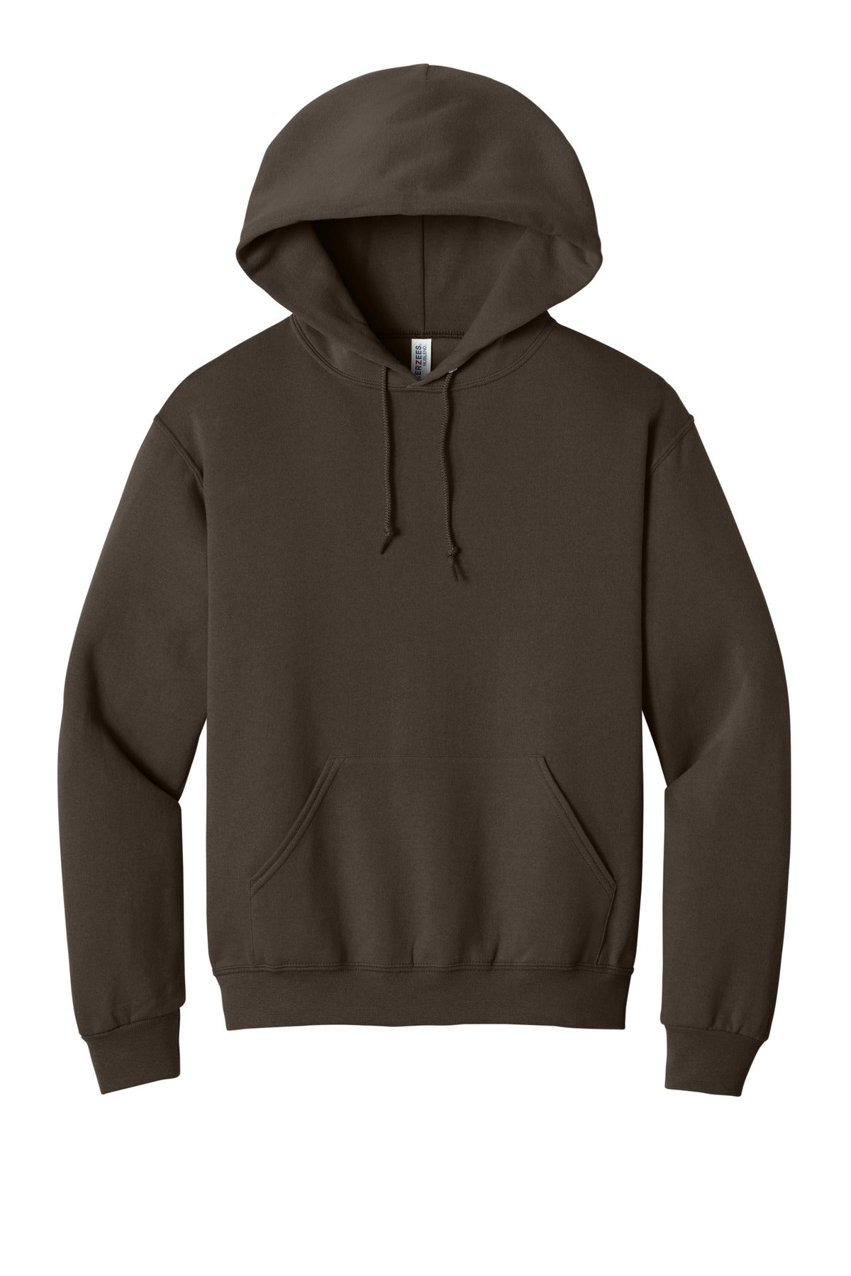Front View of CHOCOLATE Jerzees NuBlend Pullover Hooded Sweatshirt. 996M