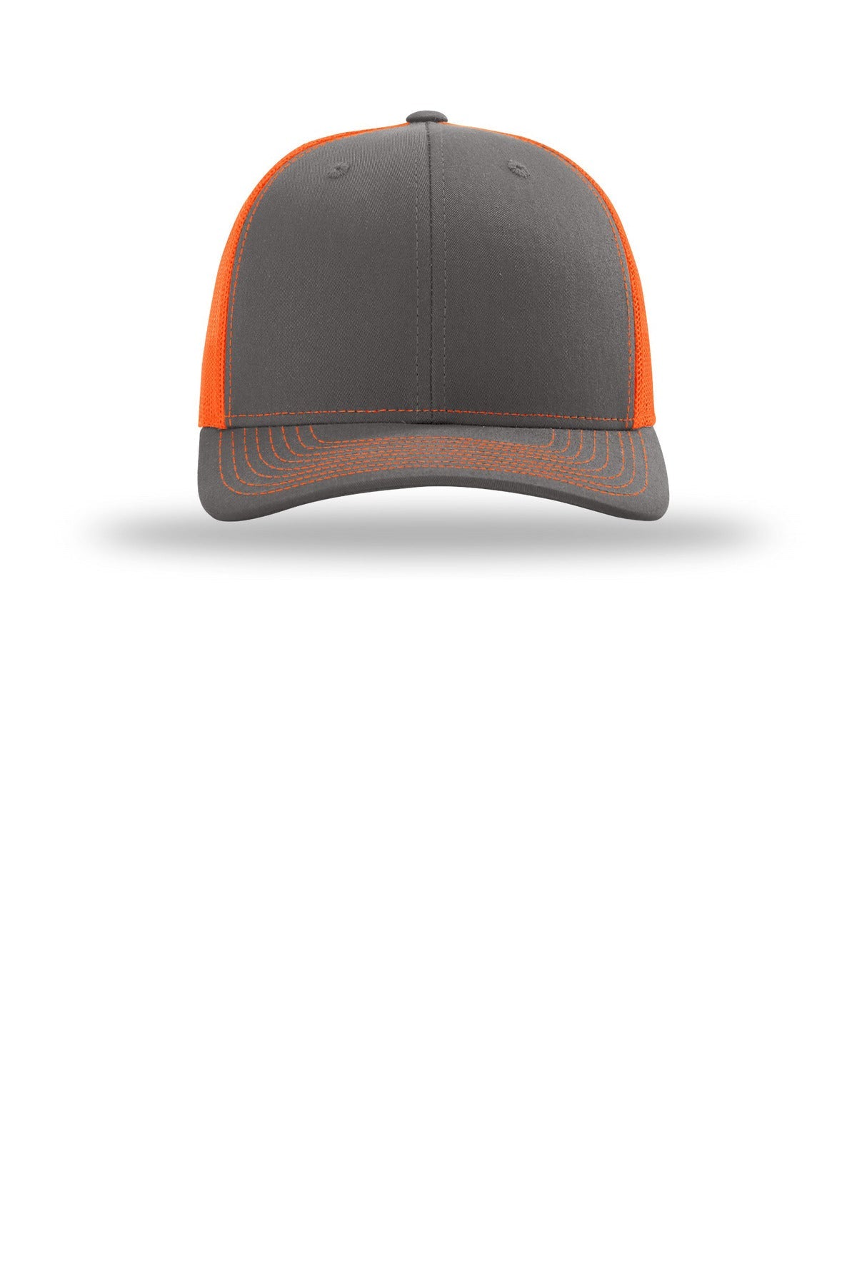 Front View of Chr/NeOrng Richardson Trucker Cap 112