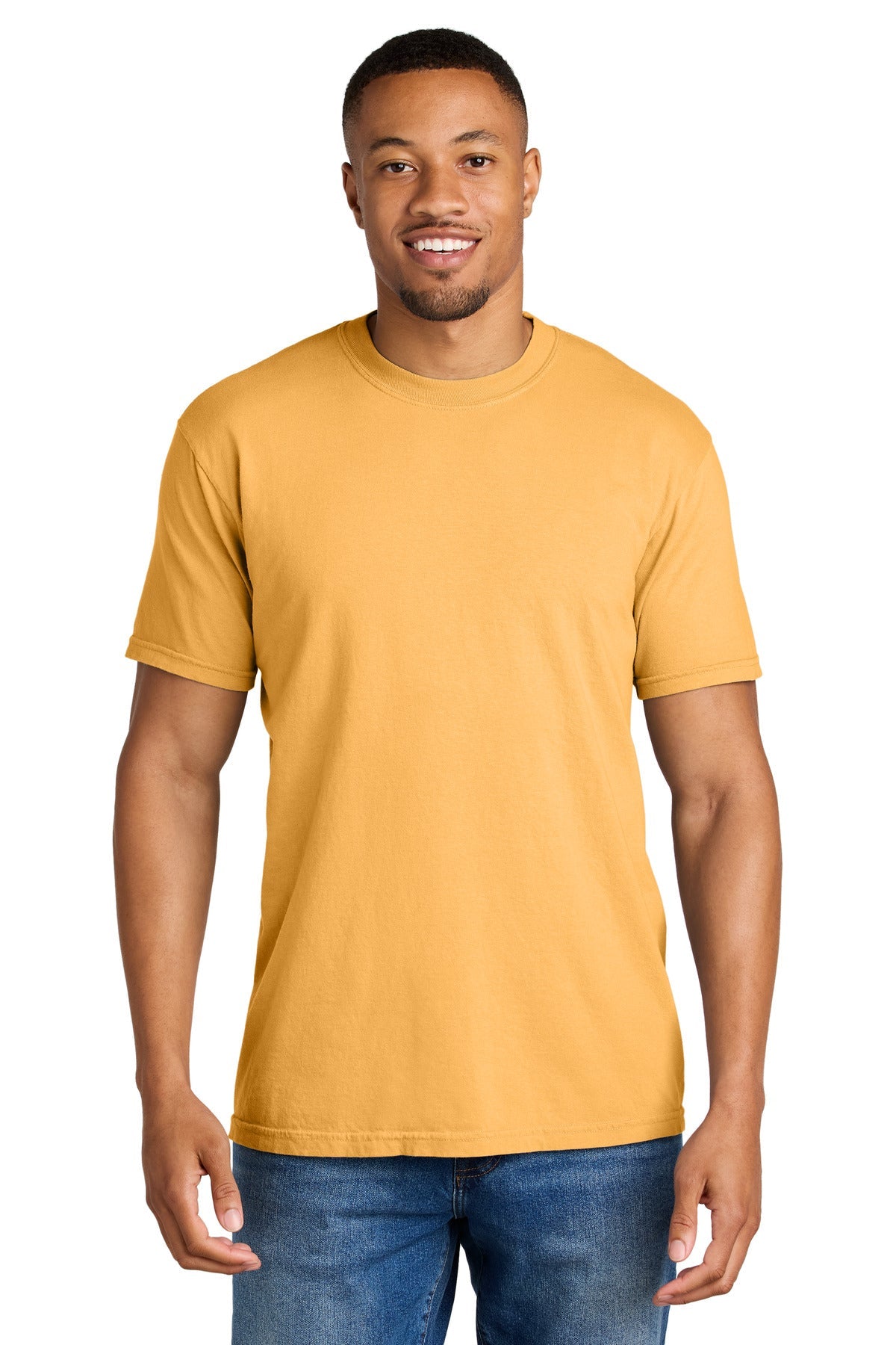 Front View of Citrus COMFORT COLORS Heavyweight Ring Spun Tee. 1717