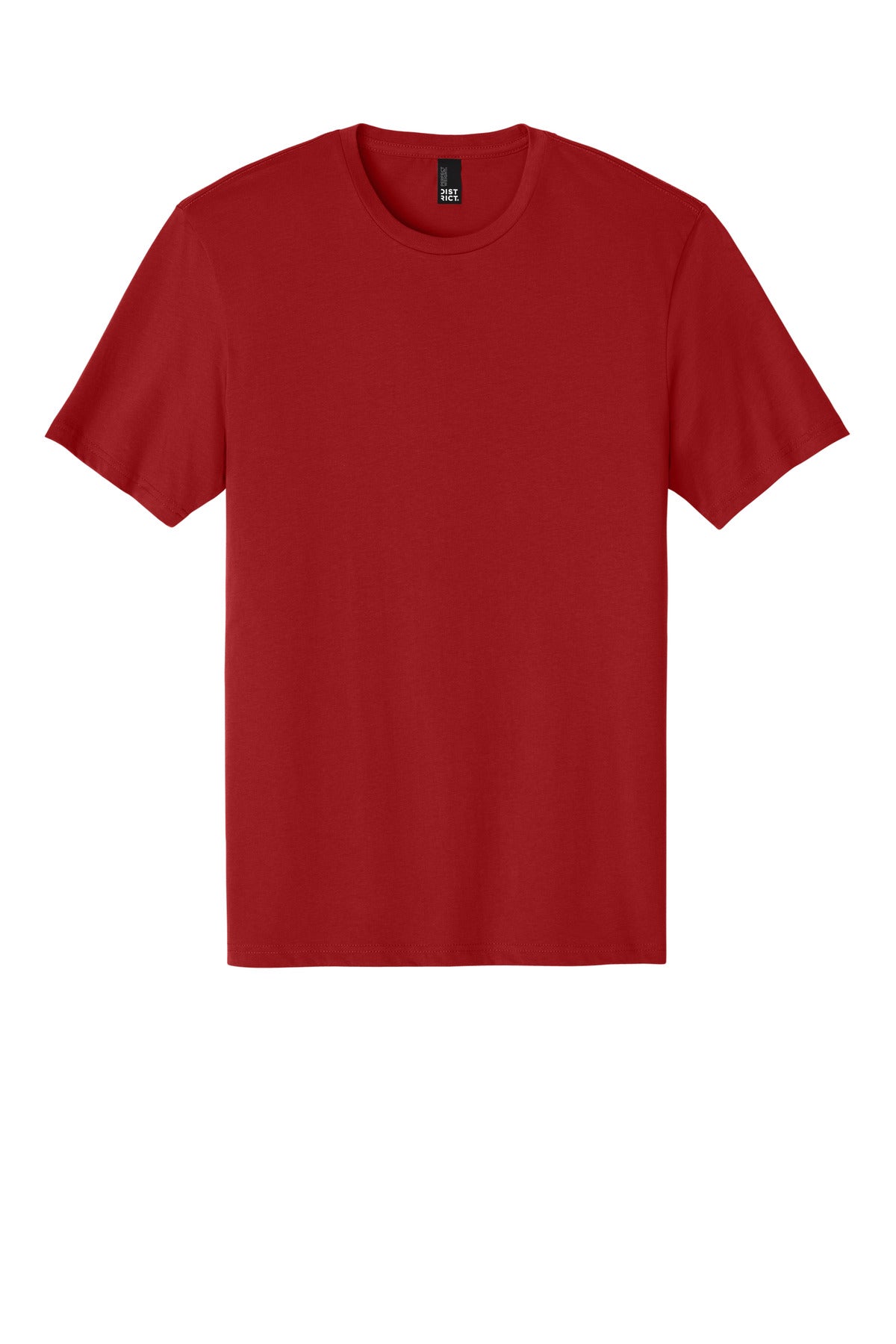 Front View of Classic Red District Perfect Weight Tee. DT104