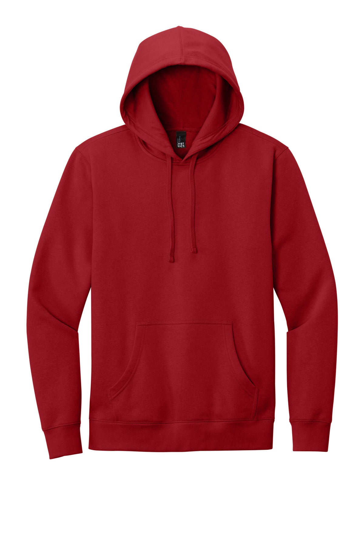 Front View of Classic Red District V.I.T. Fleece Hoodie DT6100