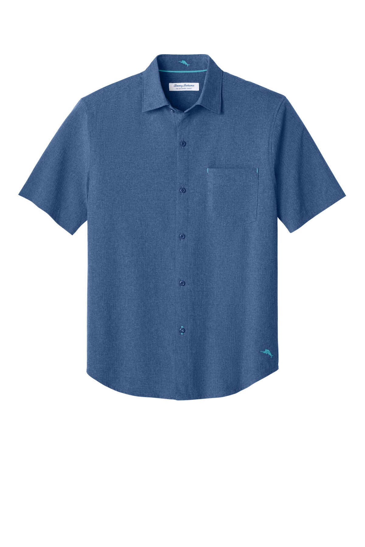 Front View of ClassicBlu Tommy Bahama Sandy Point Short Sleeve Shirt ST326815TB
