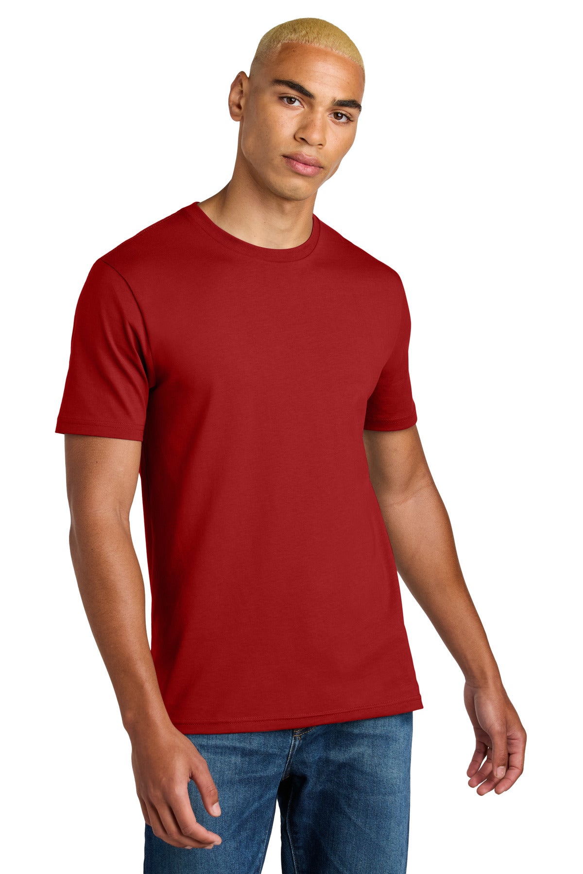 Front View of ClassicRed District Perfect Weight Icon Tee DT106