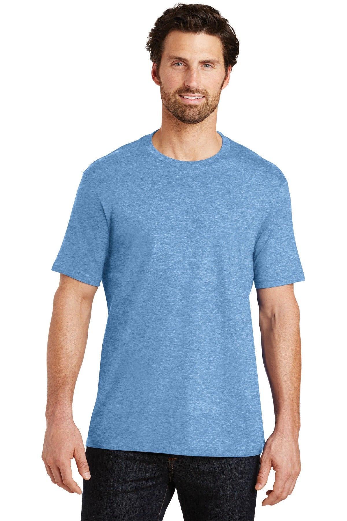 Front View of Clean Denim District Perfect Weight Tee. DT104