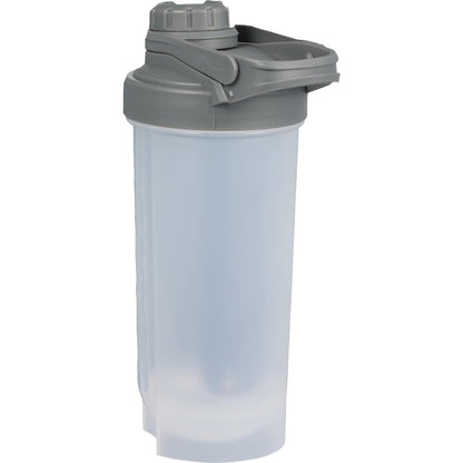 Front View of Clear Buddy 24oz Recycled Protein Shaker Bottle plain