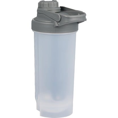Front View of Clear Buddy 24oz Recycled Protein Shaker Bottle plain