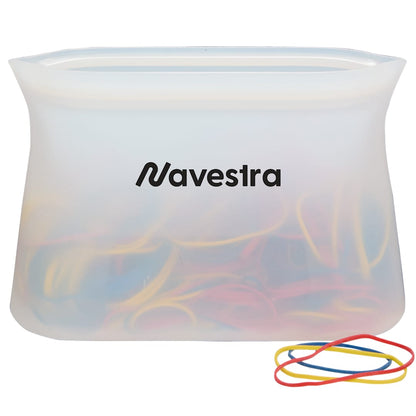 Front View of Clear Zili Silicone Food Storage Bag 16oz