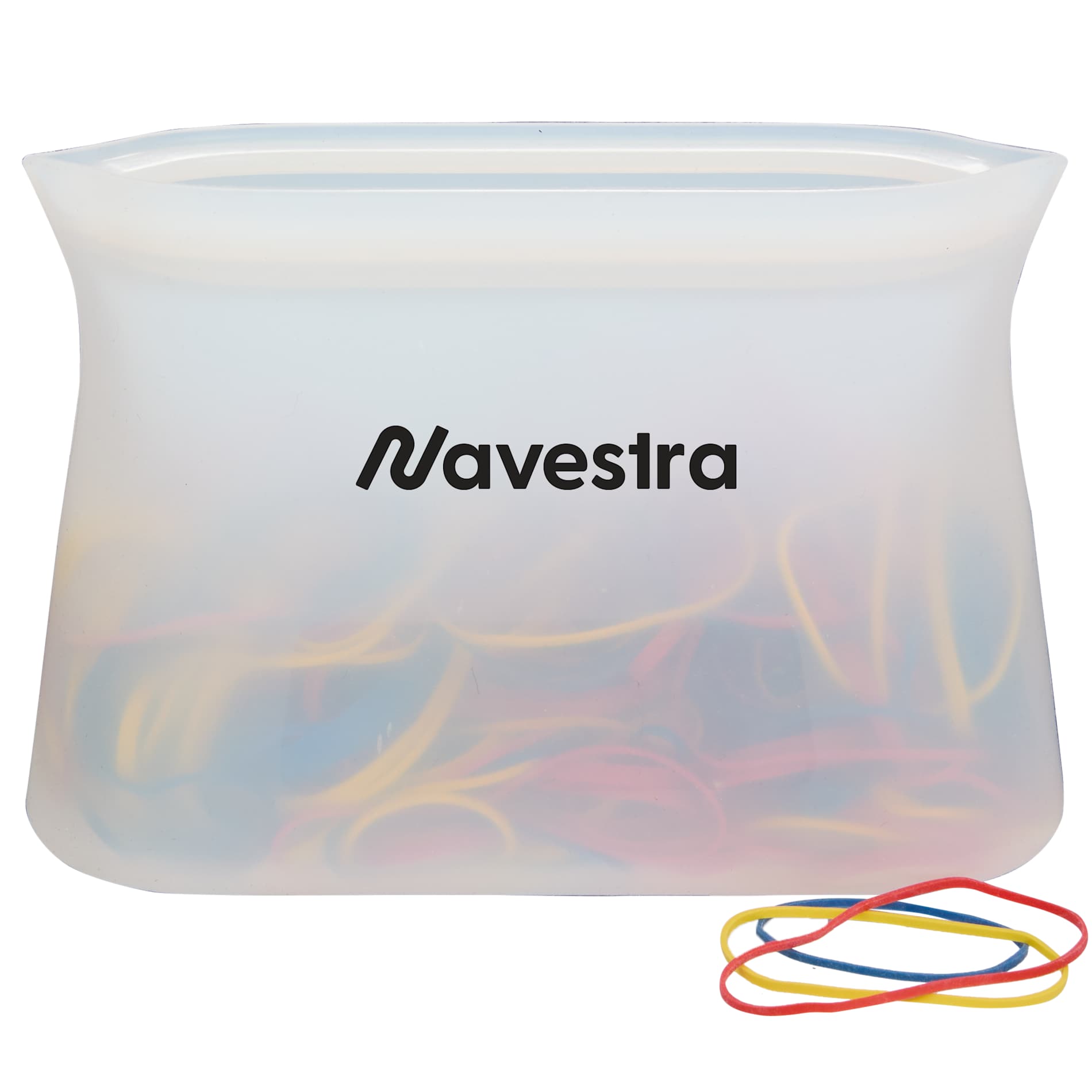 Front View of Clear Zili Silicone Food Storage Bag 16oz