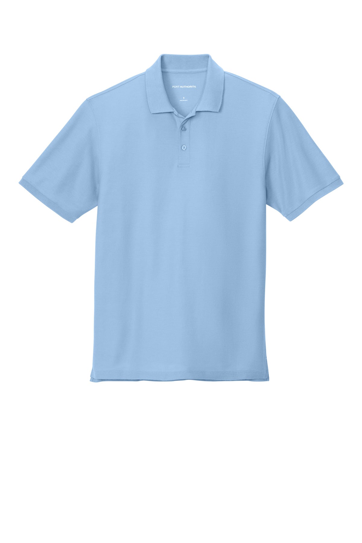 Front View of CloudBlue Port Authority Wearever Signature Pique Polo K200