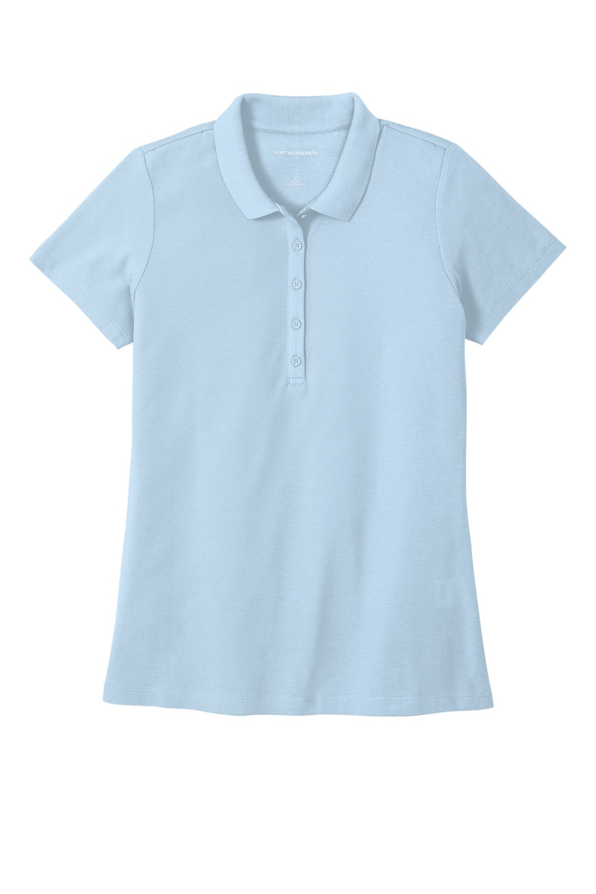 Front View of CloudBlue Port Authority Women's SuperPro React Polo. LK810