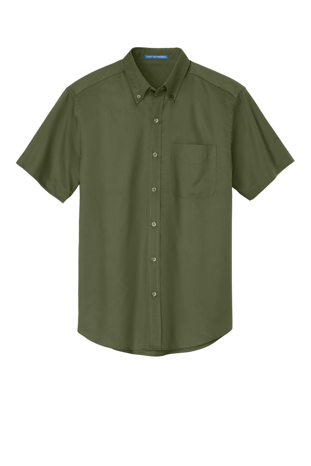 Front View of Clover Green Port Authority Short Sleeve Easy Care Shirt. S508