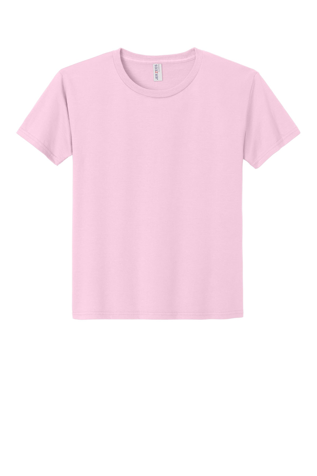 Front View of ClscPink Jerzees Classics Youth Cotton T-Shirt 363Y