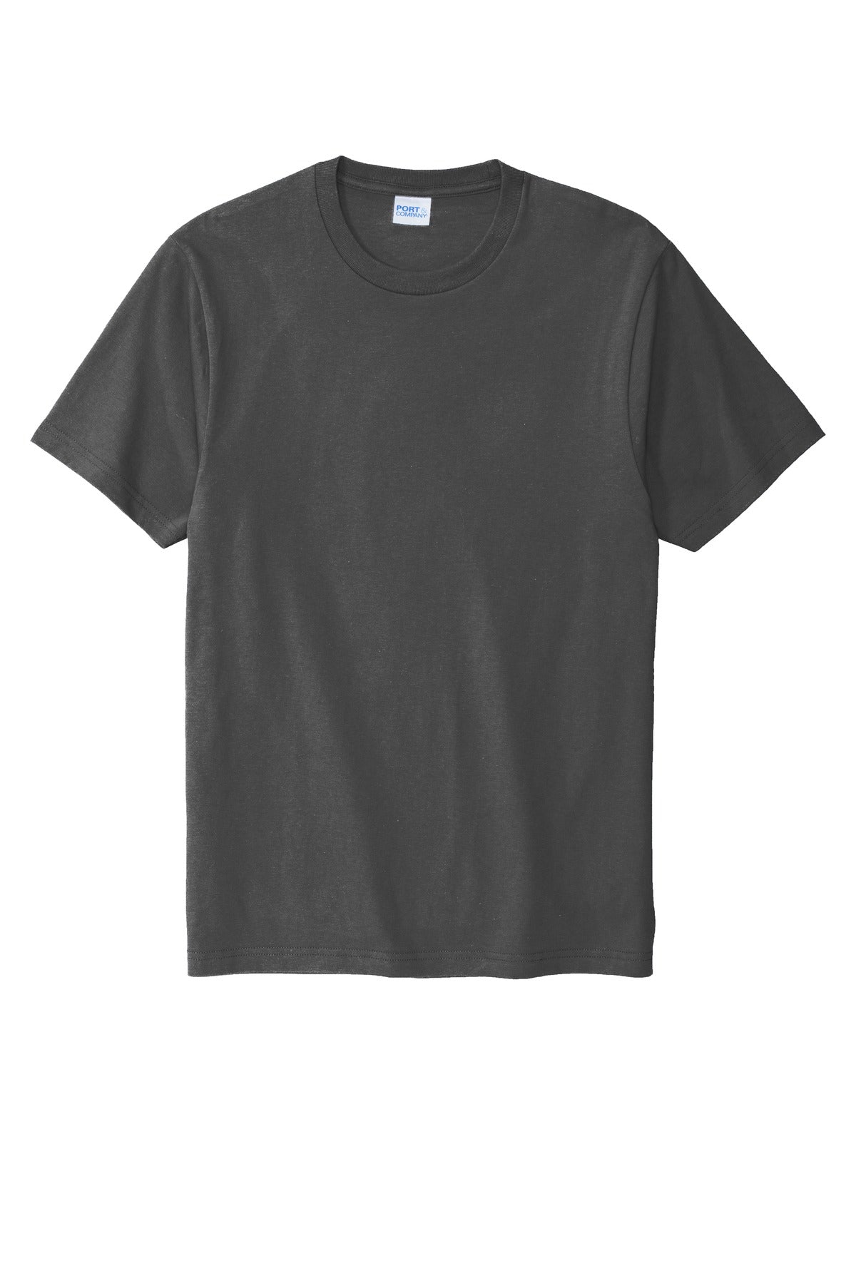 Front View of Coal Grey Port & Co Bouncer Tee PC600