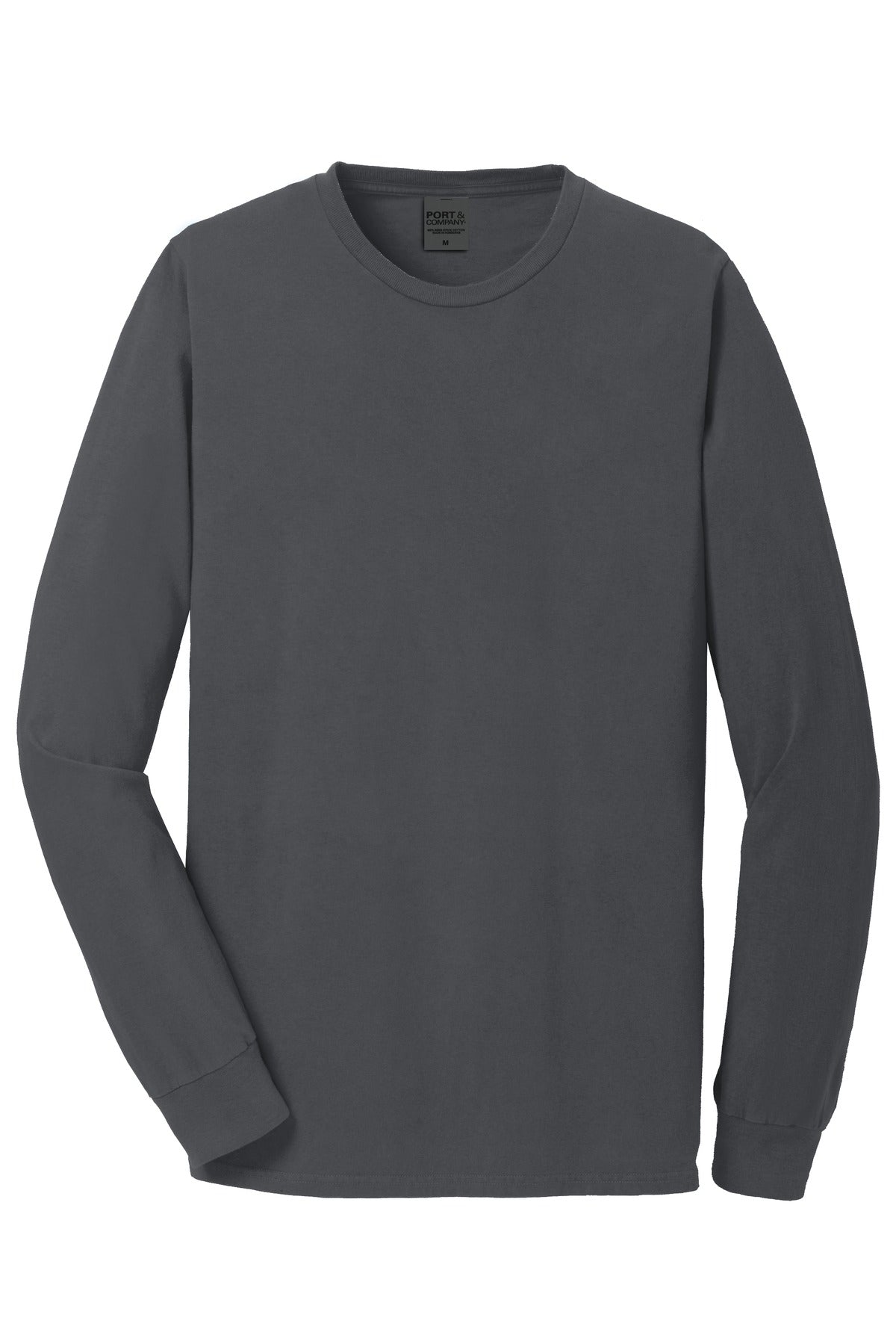 Front View of Coal Port & Co Beach Wash Garment-Dyed Long Sleeve Tee PC099LS