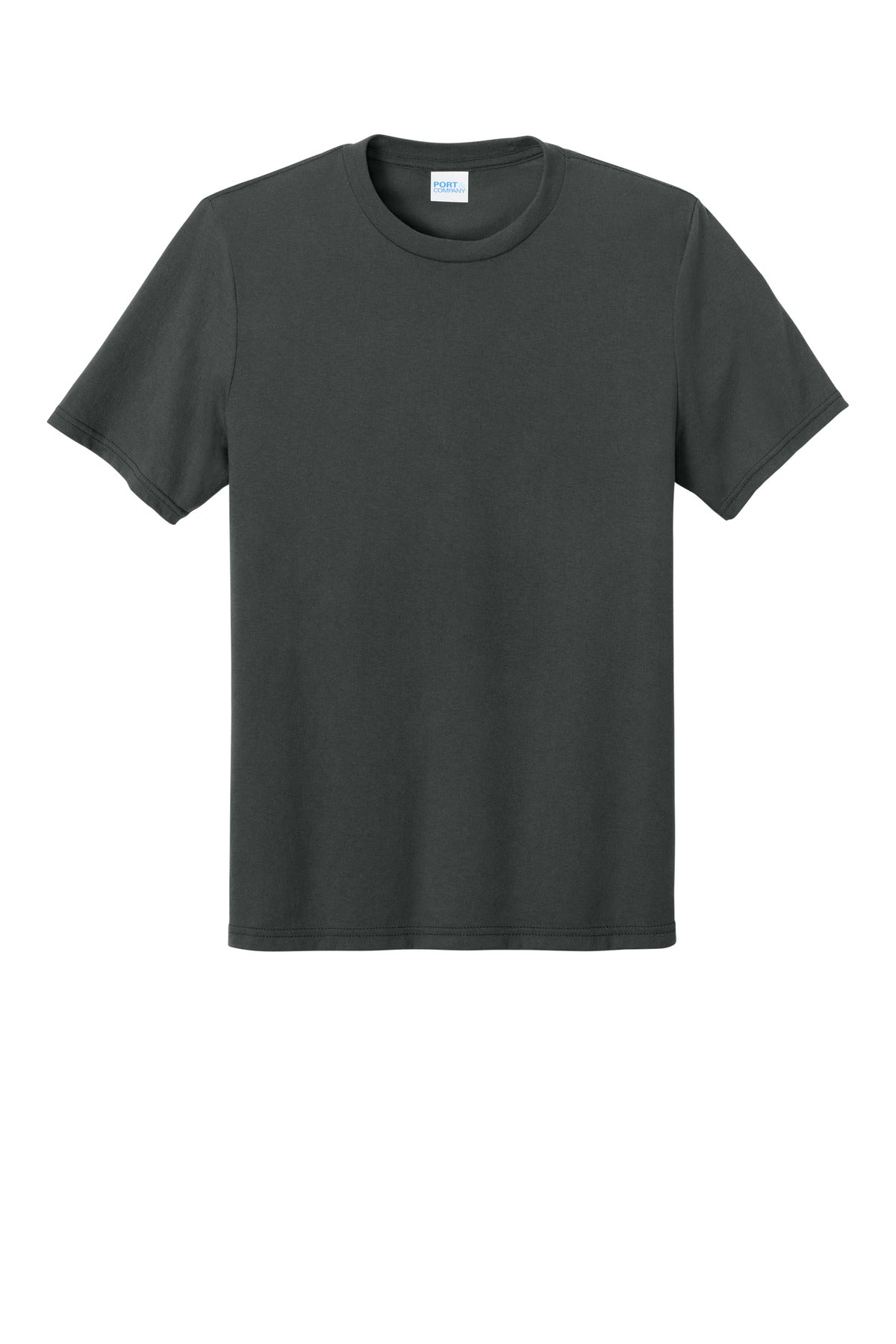 Front View of CoalGrey Port & Co Tri-Blend Tee. PC330