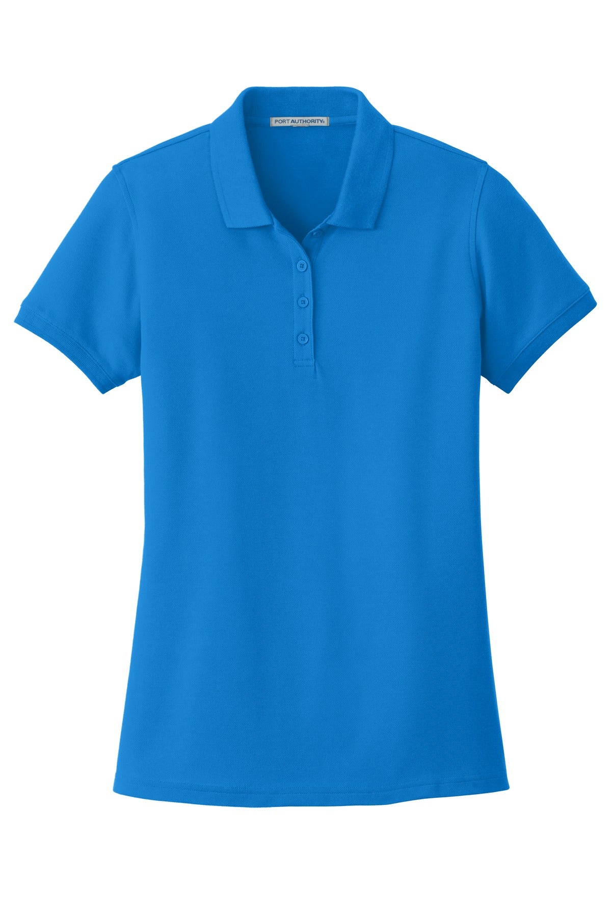 Front View of Coastal Blue Port Authority Women's Core Classic Pique Polo. L100