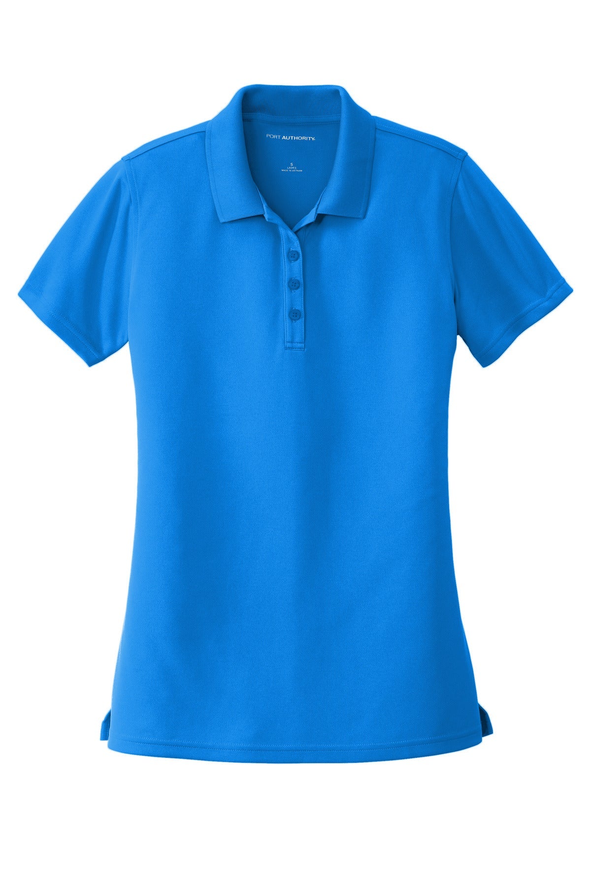 Front View of Coastal Blue Port Authority Women's Dry Zone UV Micro-Mesh Polo. LK110
