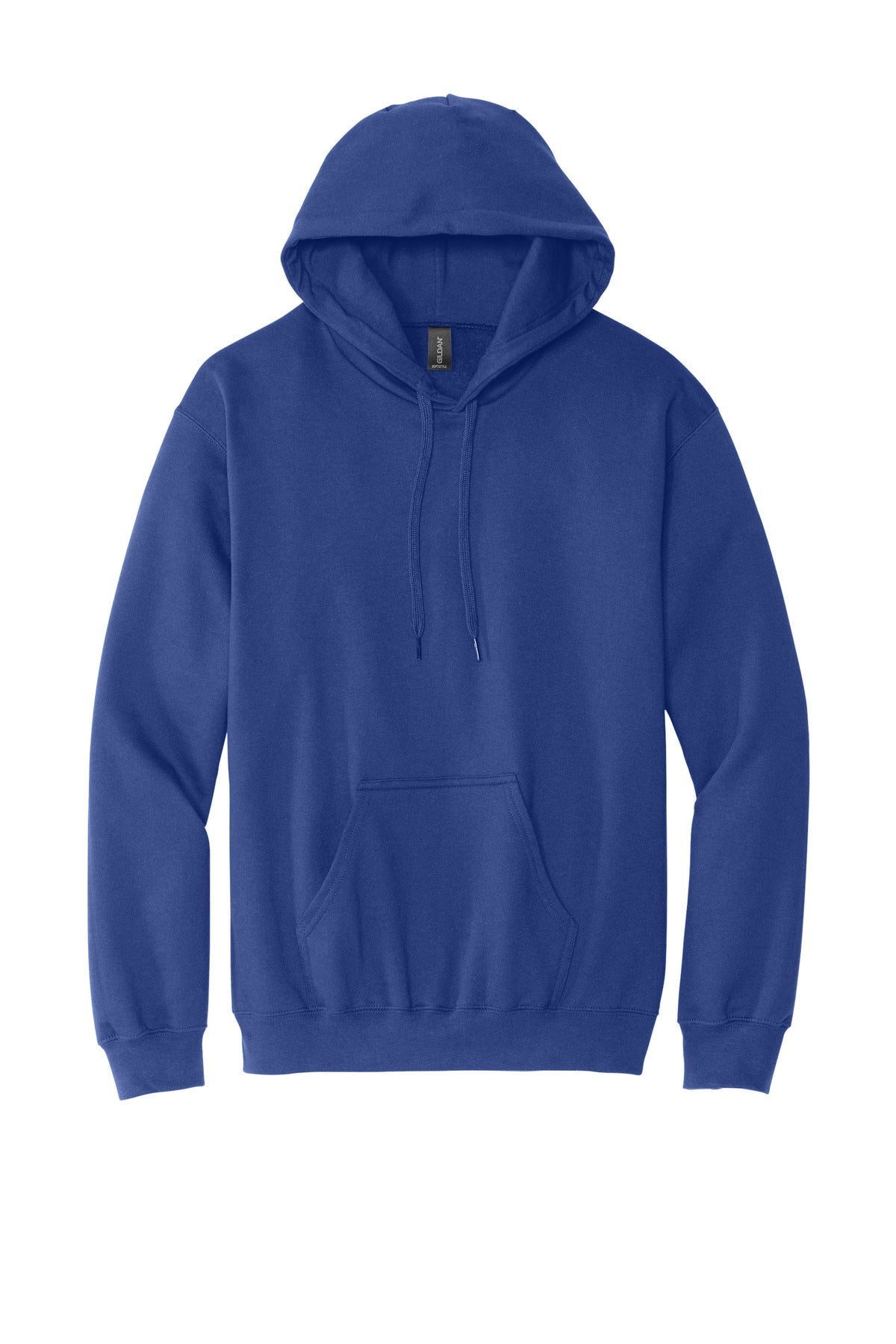 Front View of Cobalt Gildan Softstyle Midweight Pullover Hooded Sweatshirt SF500