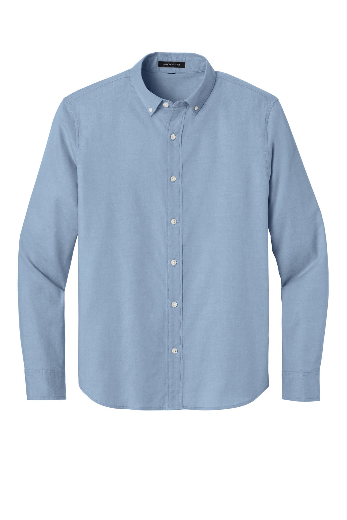 Front View of Cobalt Mercer+Mettle Long Sleeve Modern Oxford Shirt MM2002