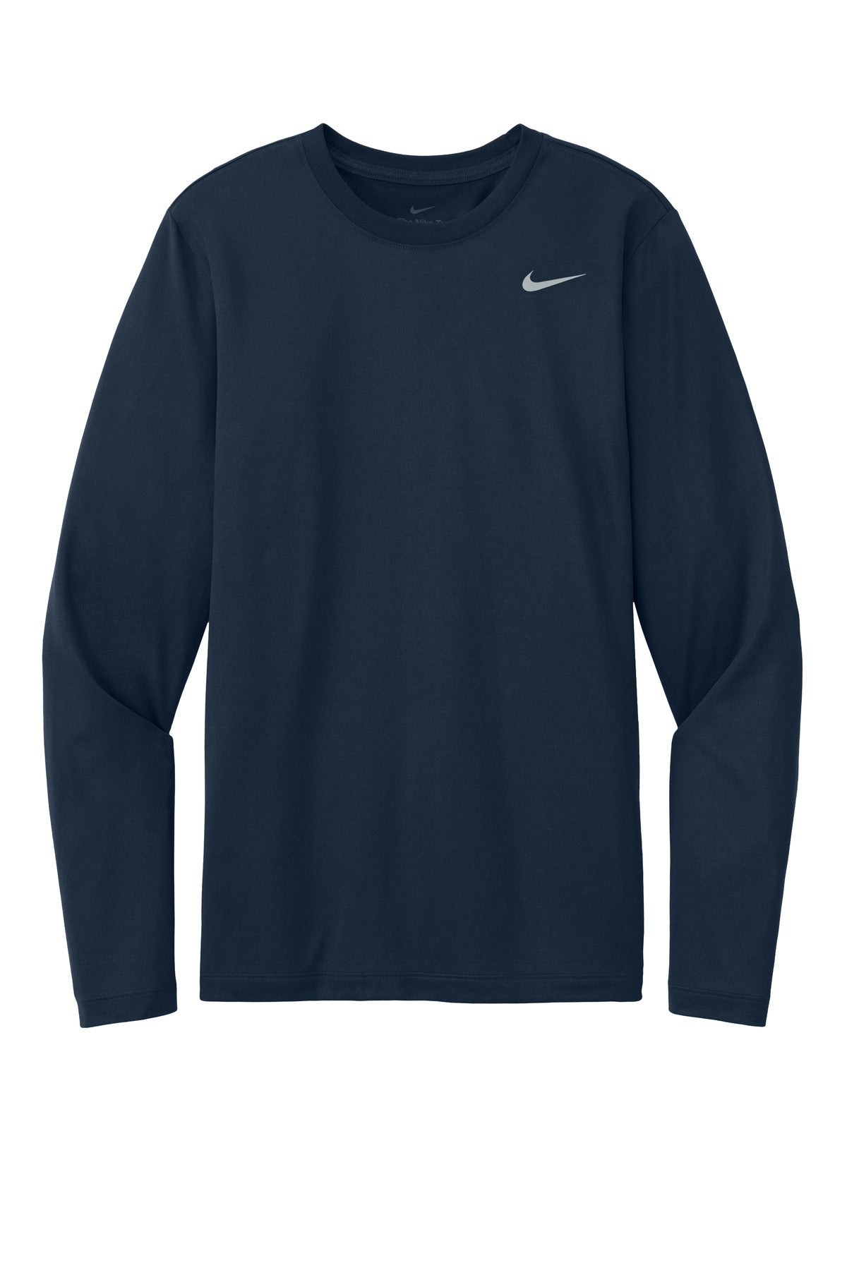 Front View of ColNavy Nike Team rLegend Long Sleeve Tee NKHQ4550