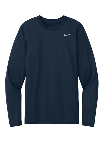 Front View of ColNavy Nike Team rLegend Long Sleeve Tee NKHQ4550