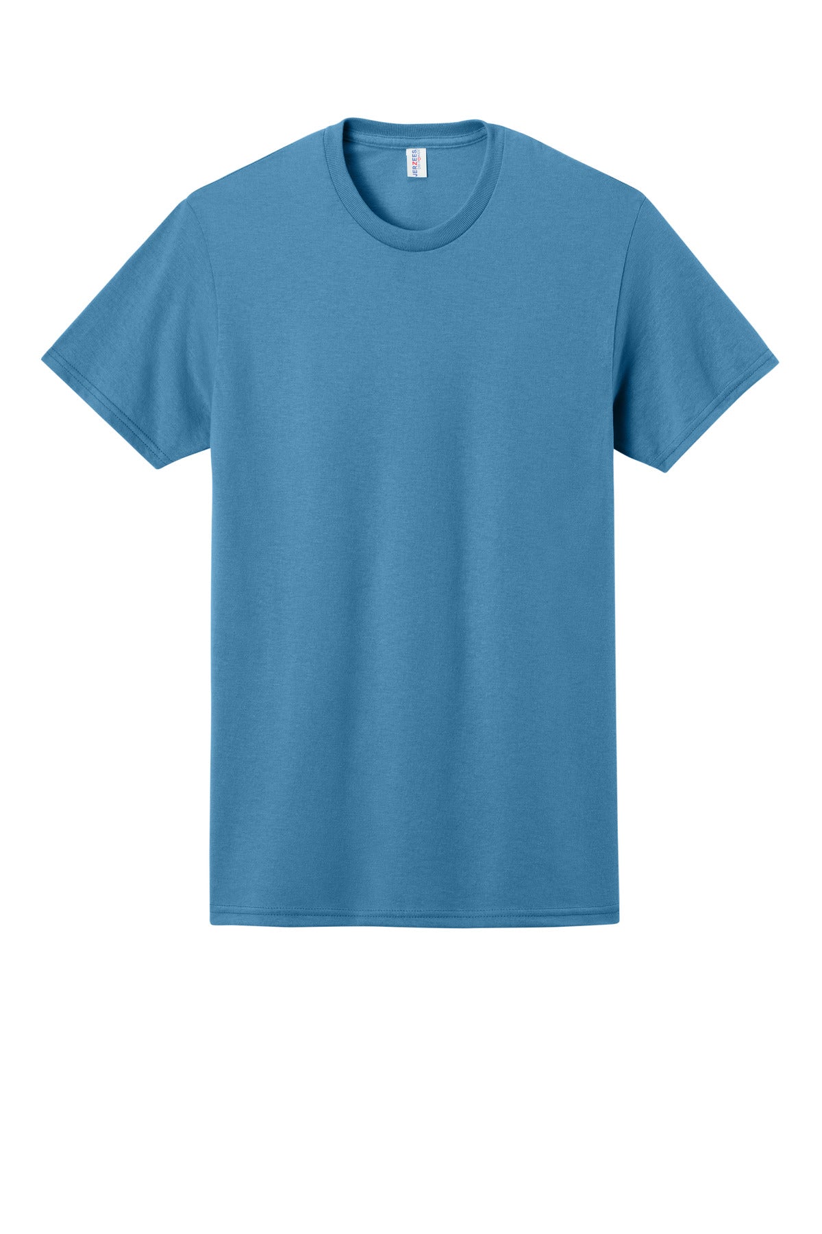 Front View of Columbia Blue Jerzees - Dri-Power 50/50 Cotton/Poly T-Shirt. 29M
